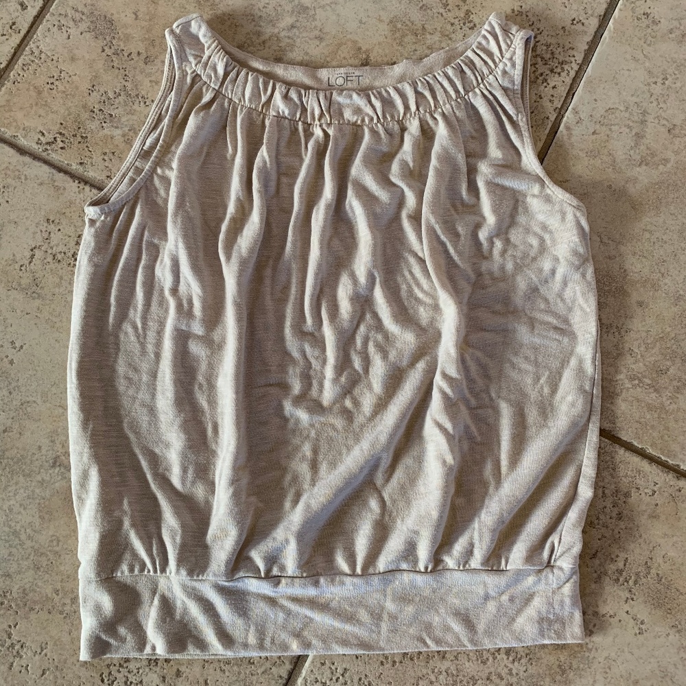 LOFT Oatmeal Tank Top XS